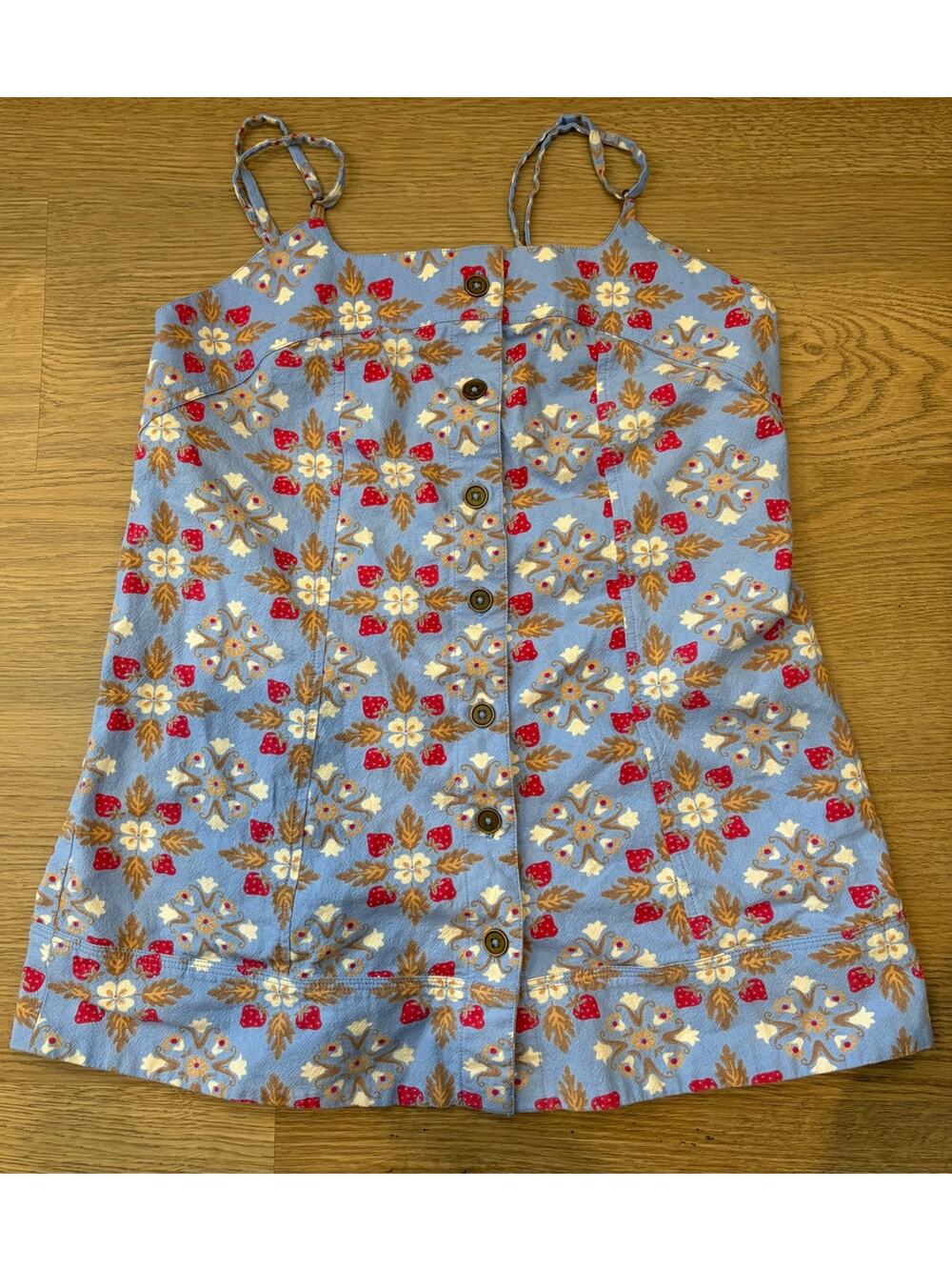 Free People Rare Sample Piece Womens XS Strawberry Fields Tank Adjustable Straps